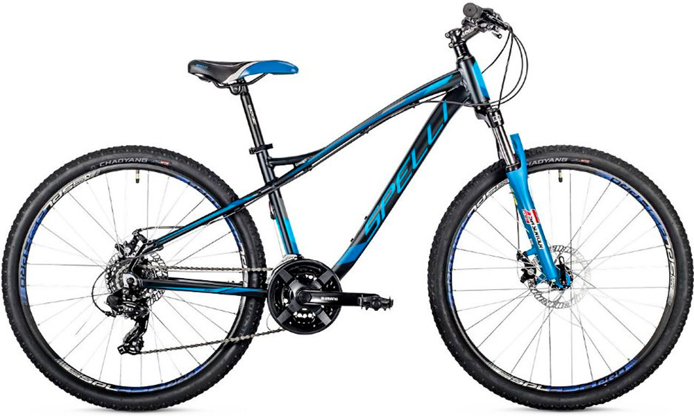 Фотография Велосипед Spelli SX-3200 26" (2019)  Черно-синий 